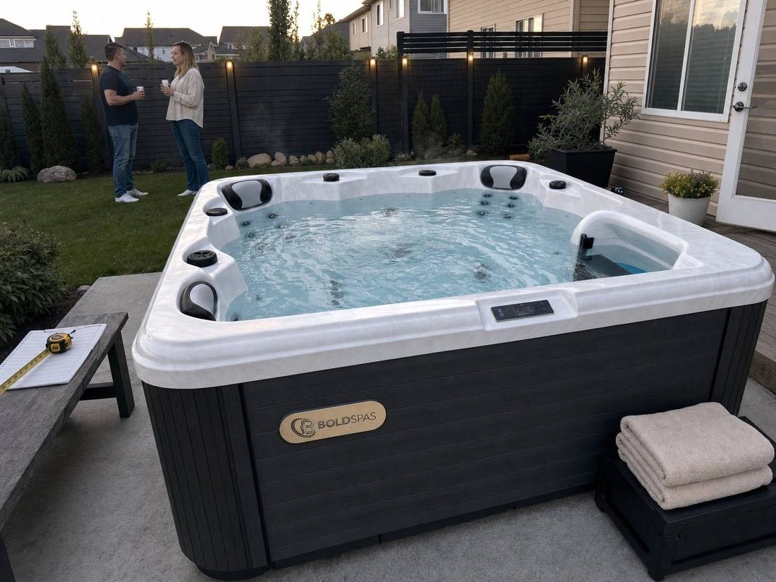 Hot tub demo during an open house event